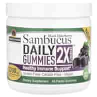 NATURE'S ANSWER Sambucus Daily Gummies 2X Strength Black Elderberry - Czarny bez (45 żelek)