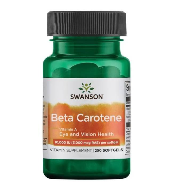 SWANSON Beta Carotene 10.000IU - Beta Karoten (250 kaps.)