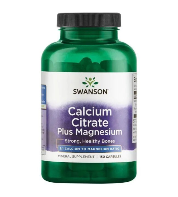 SWANSON Calcium Citrate Plus Magnesium 2:1 (150 kaps.)