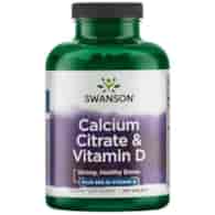 SWANSON Calcium citrate & Vitamin D3 (250 tabs)