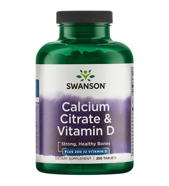 SWANSON Calcium citrate & Vitamin D3 (250 tabs)