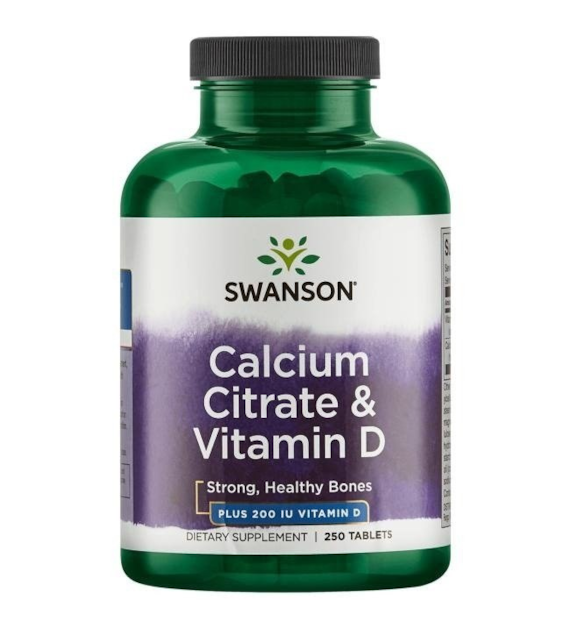 SWANSON Calcium citrate & Vitamin D3 (250 tabs)