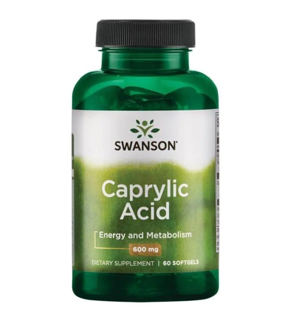 SWANSON Caprylic Acid, 600 mg (60 sgels)
