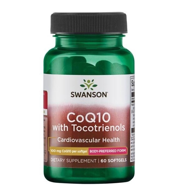 SWANSON CoQ10, 100 mg with 10 mg Tocotrienols (60 sgels)