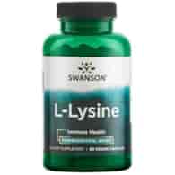 SWANSON AjiPure L-Lysine, 500 mg (90 vcaps)