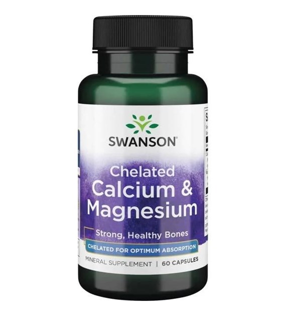 SWANSON Albion Chelated Calcium & Magnesium (60 caps)