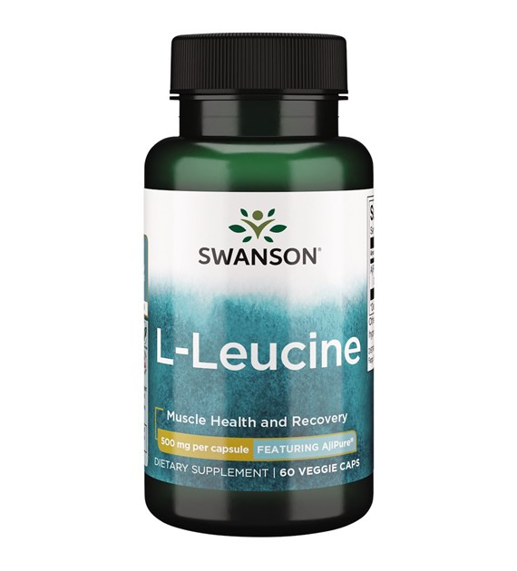 SWANSON AjiPure L-Leucine, 500 mg (60 vcaps)