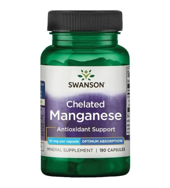 SWANSON Albion Chelated Manganese, 10 mg (180 caps)