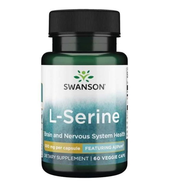 SWANSON AjiPure L-seryna 500 mg (60 kaps.)