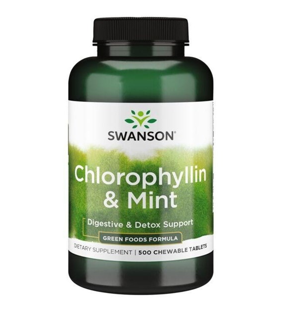 SWANSON Chlorophyllin & Mint (500 chewable tabs)