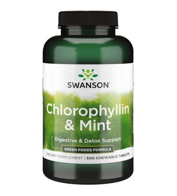 SWANSON Chlorophyllin & Mint (500 tabl.)