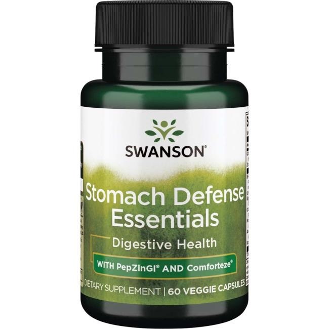 SWANSON Stomach Defense Essentials with PepZinGI and Comforteze (60 kaps.)