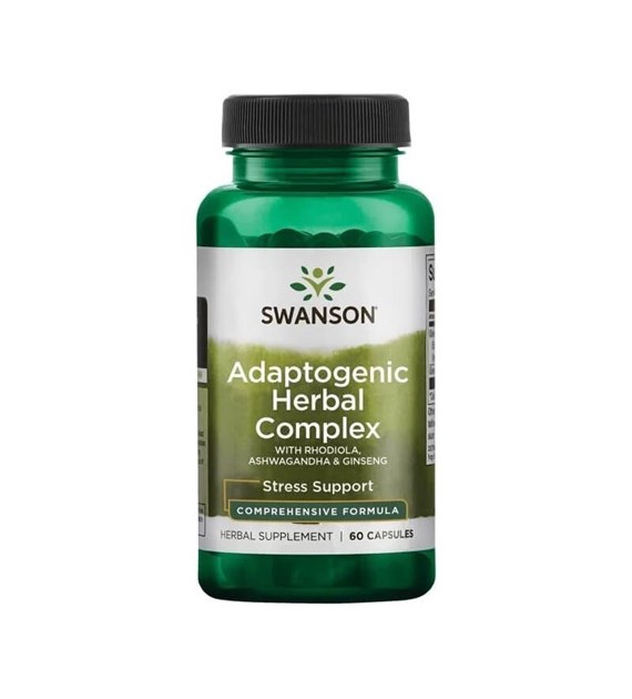 SWANSON Adaptogenic Herbal Complex with Rhodiola, Ashwagandha & Ginseng (60 caps)