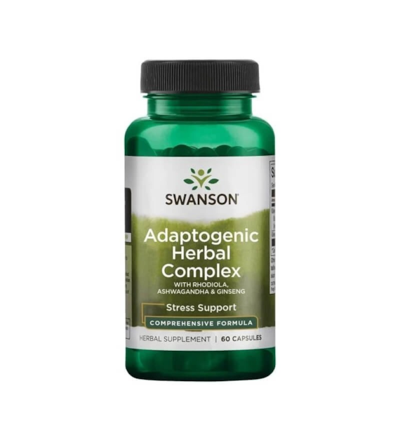 SWANSON Adaptogenic Herbal Complex with Rhodiola, Ashwagandha & Ginseng (60 caps)