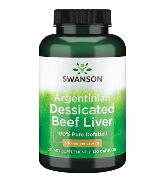 SWANSON Argentinian Dessicated Beef Liver (120 kaps.)