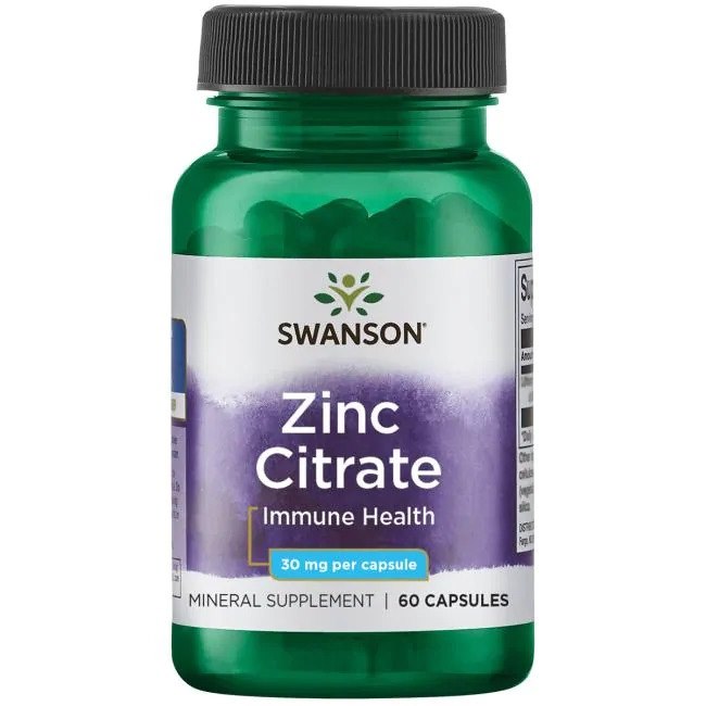 SWANSON Zinc Citrate 30 mg (60 kaps.)