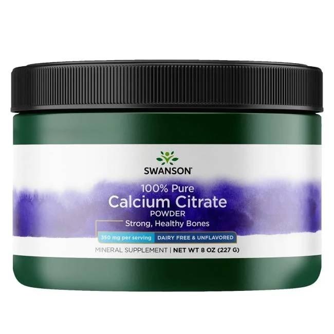 SWANSON Calcium Citrate Powder, 100% Pure and Dairy-Free (227 g / 8 oz.)