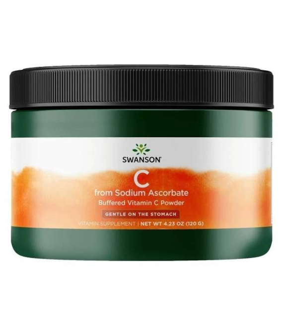 SWANSON Buffered Sodium Ascorbate Vitamin C Powder (120 g / 4,233 oz.)