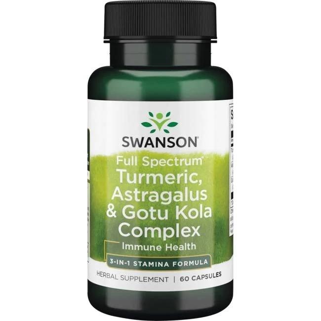 SWANSON Full Spectrum Turmeric Astragalus & Gotu Kola Complex (60 kaps.)