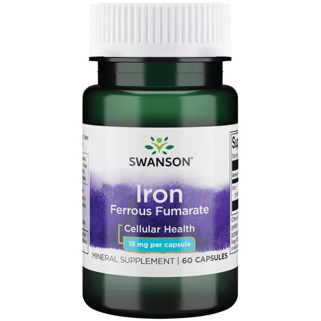 SWANSON Iron Ferrous Fumarate 18 mg (60 kaps.)