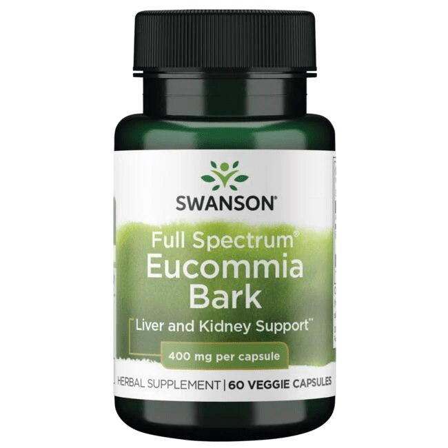 SWANSON Full Spectrum Eucommia Bark 400 mg (60 kaps.)