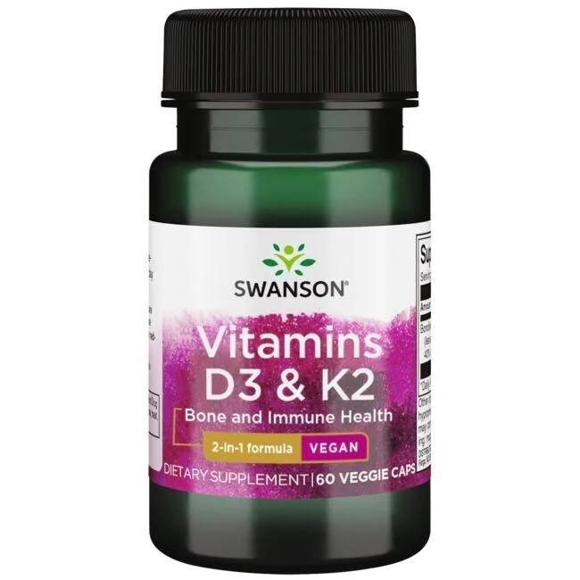 SWANSON Witamina K2 & D3 (60 kaps.)
