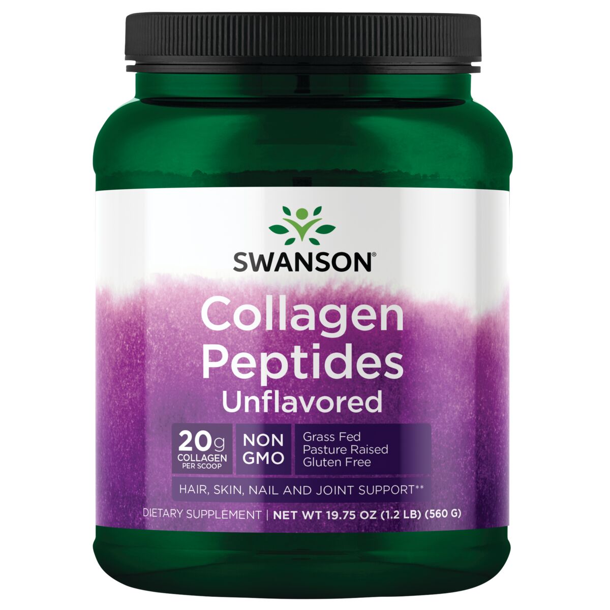 SWANSON Peptydy kolagenowe – bez smaku (560 g)