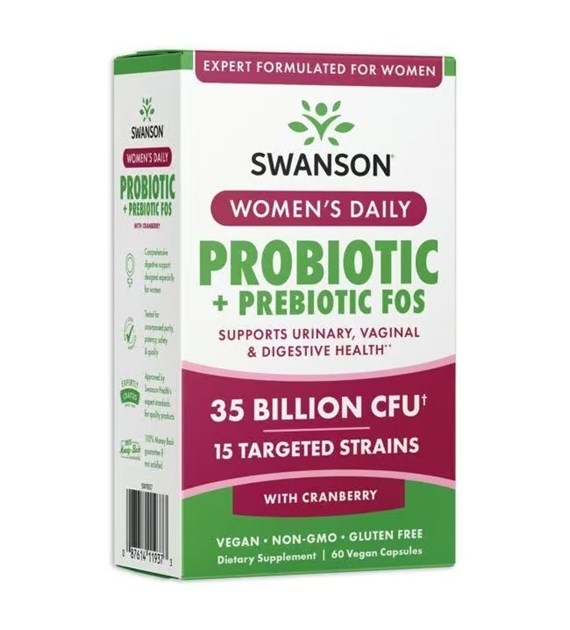 SWANSON Women's Daily Probiotic + Prebiotic (60 vcaps)