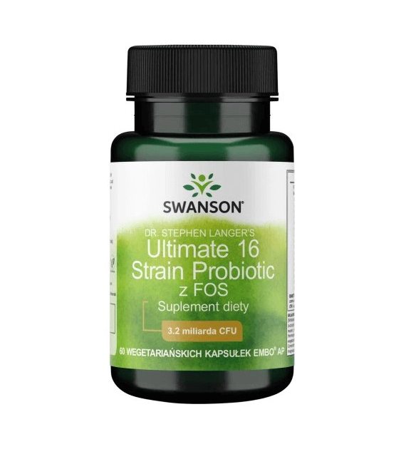 SWANSON Ultimate 16 Strain Probiotic z FOS (60 kaps.)