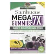 NATURE'S ANSWER Sambucus Mega Gummies 7X Strength Black Elderberry - Czarny bez (30 żelek)