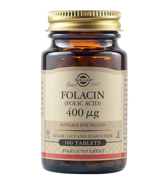 SOLGAR Folacin (Folic Acid) - Kwas foliowy 400 mcg (100 tabl.)