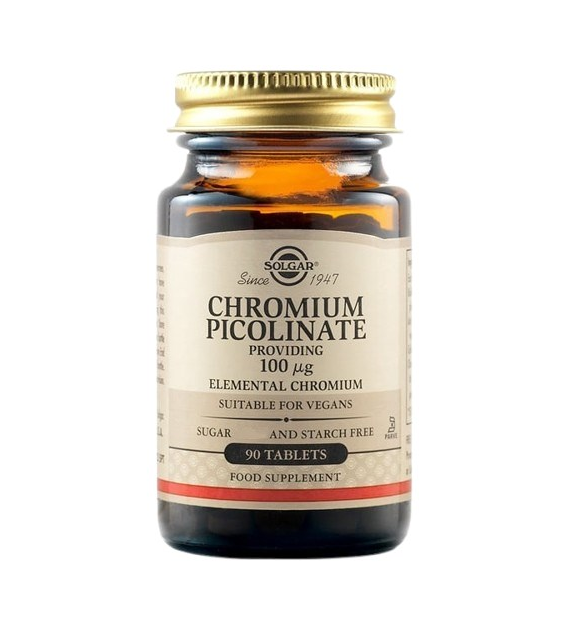 SOLGAR Chromium Picolinate 100 mcg Elemental Chromium (90 tabl.)