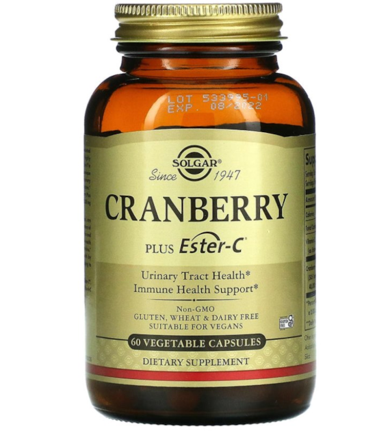 SOLGAR Cranberry - Żurawina + Ester C (60 kaps.)