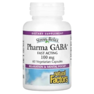 NATURAL FACTORS Stress Relax, Pharma GABA (60 kaps.)