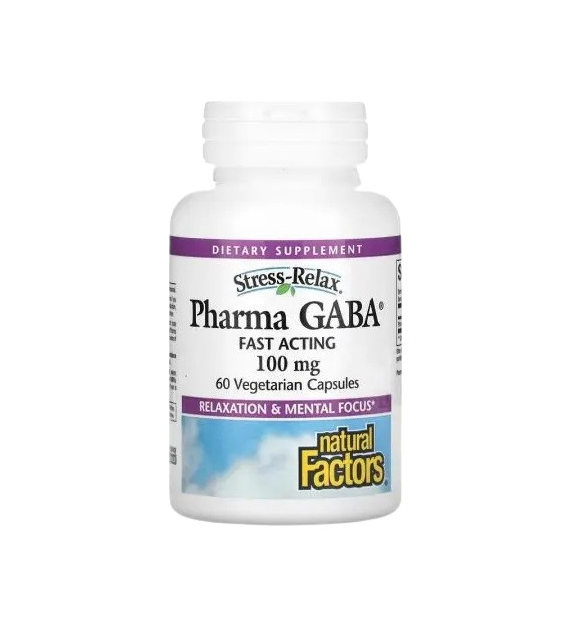 NATURAL FACTORS Stress Relax, Pharma GABA (60 kaps.)