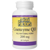 NATURAL FACTORS Coenzyme Q10, 200 mg - Koenzym Q10 (30 kaps.)