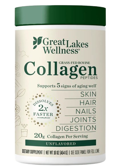 GREAT LAKES WELLNESS Grass-Fed Bovine Collgen Peptides - Kompleks peptydów kolagenowych (454 g)