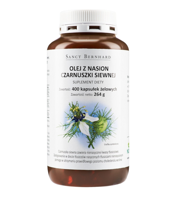 KRAUTERHAUS SANCT BERNHARD Olej z Czarnuszki siewnej 500 mg (400 kaps.)