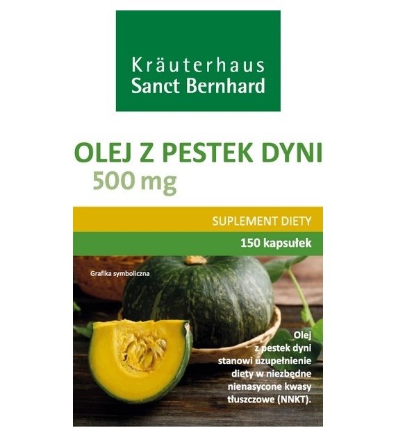 KRAUTERHAUS SANCT BERNHARD Olej z pestek dyni 500 mg (150 kaps.)