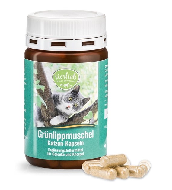 TIERLIEB Green-lipped Mussel Cat Capsules (90 caps)
