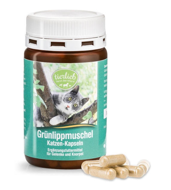 TIERLIEB Omułek zielonowargowy dla kotów (90 kaps.)