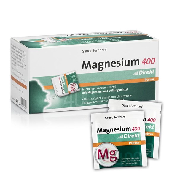 KRAUTERHAUS SANCT BERNHARD Magnesium 400 Direkt saszetki 2,1 g (60 szt.)