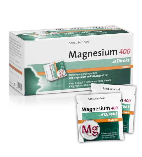 KRAUTERHAUS SANCT BERNHARD Magnesium 400 Direkt saszetki 2,1 g (60 szt.)