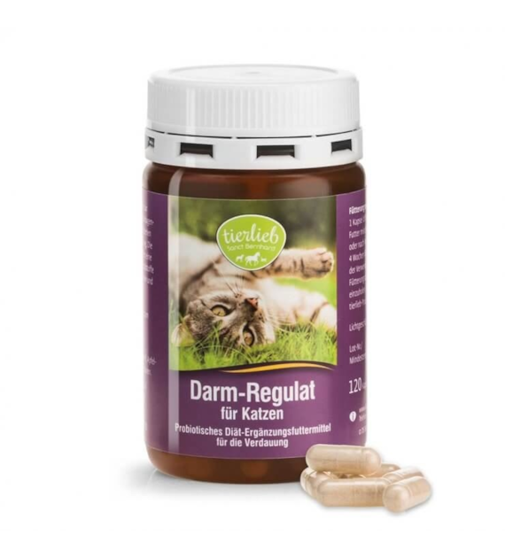 TIERLIEB Darm-Regulat z probiotykiem dla kotów (120 kaps.)