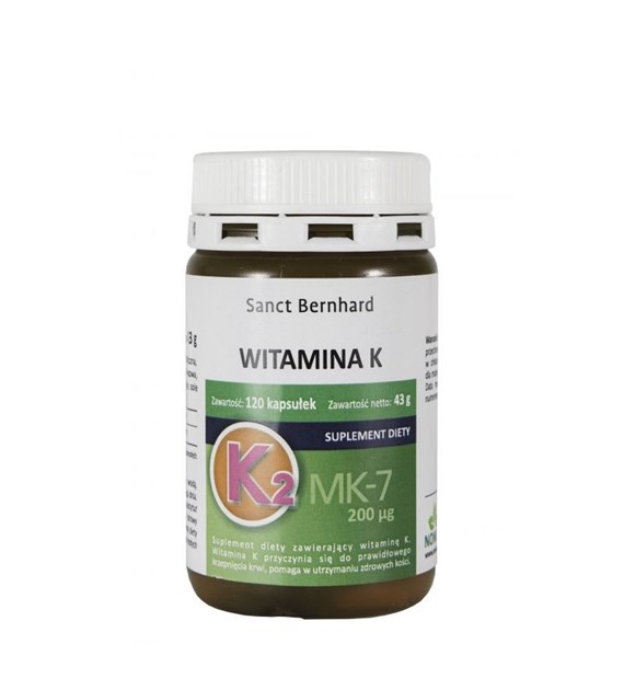 KRAUTERHAUS SANCT BERNHARD Vitamin K2, 200 mcg (120 caps)
