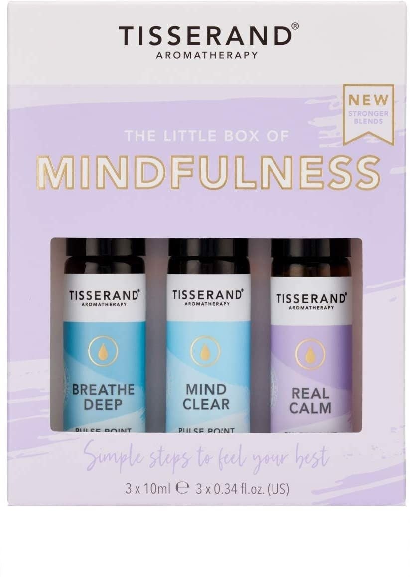 TISSERAND AROMATHERAPY The Little Box of Mindfullness - Zestaw olejków eterycznych roll-on na wyciszenie (3 x 10 ml)