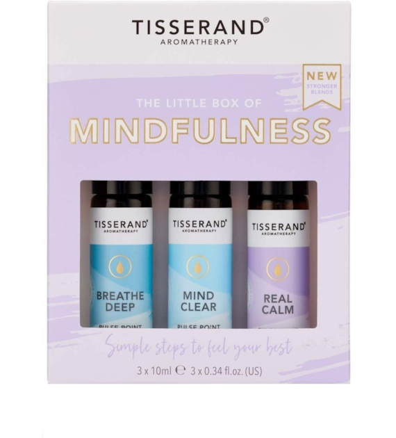TISSERAND AROMATHERAPY The Little Box of Mindfullness - Zestaw olejków eterycznych roll-on na wyciszenie (3 x 10 ml)