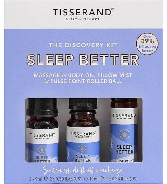 TISSERAND AROMATHERAPY Sleep Better Discovery Kit - Zestaw produktów eterycznych na dobry sen (2 x 9 ml, 1 x 10 ml)