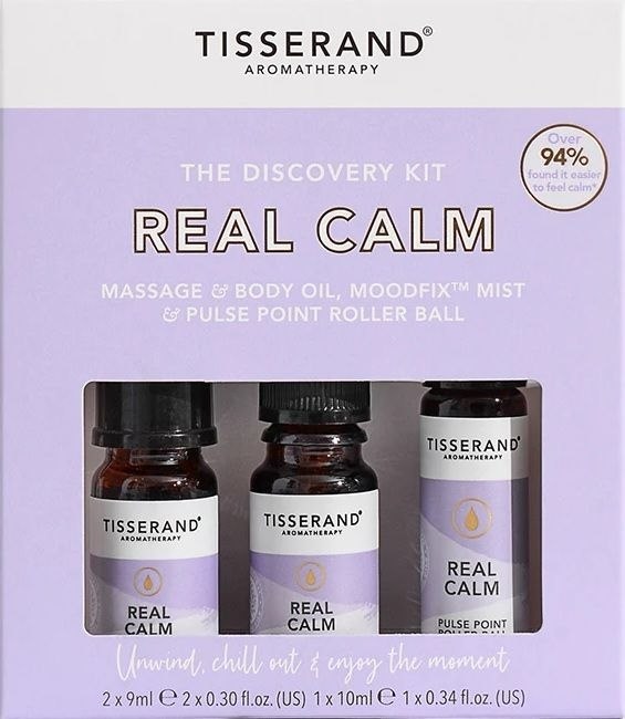 TISSERAND AROMATHERAPY Real Calm Discovery Kit - Zestaw produktów eterycznych na wyciszenie (2 x 9 ml, 1 x 10 ml)