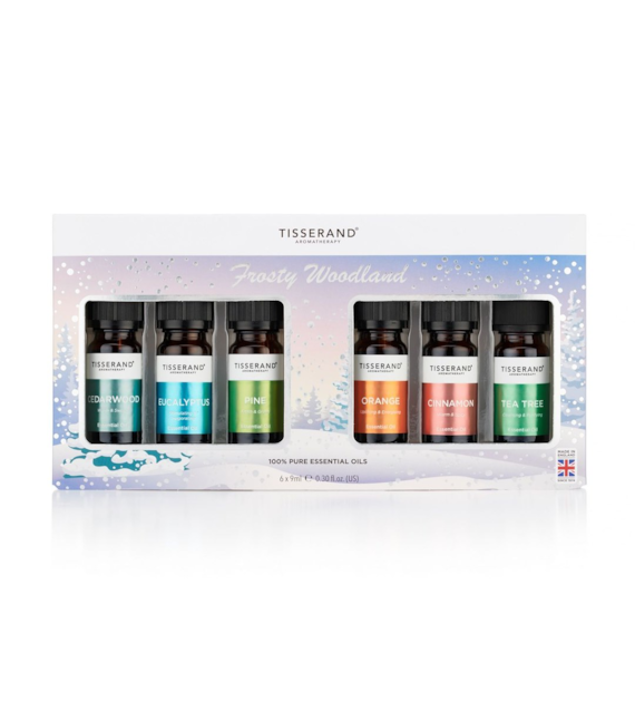 TISSERAND AROMATHERAPY Zestaw 6 olejków eterycznych Frosty Woodland  w świątecznym opakowaniu (6 x 9 ml) 